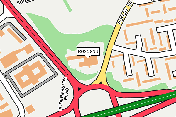 RG24 9NU map - OS OpenMap – Local (Ordnance Survey)