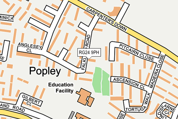 RG24 9PH map - OS OpenMap – Local (Ordnance Survey)
