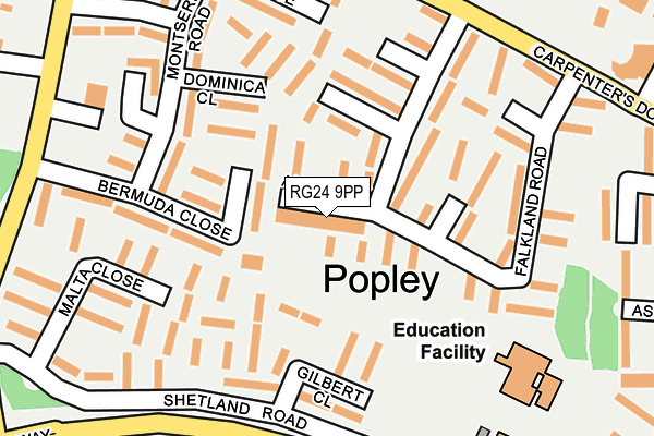 RG24 9PP map - OS OpenMap – Local (Ordnance Survey)