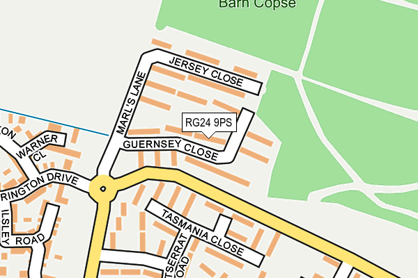 RG24 9PS map - OS OpenMap – Local (Ordnance Survey)