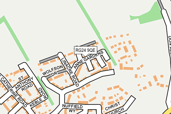 RG24 9QE map - OS OpenMap – Local (Ordnance Survey)