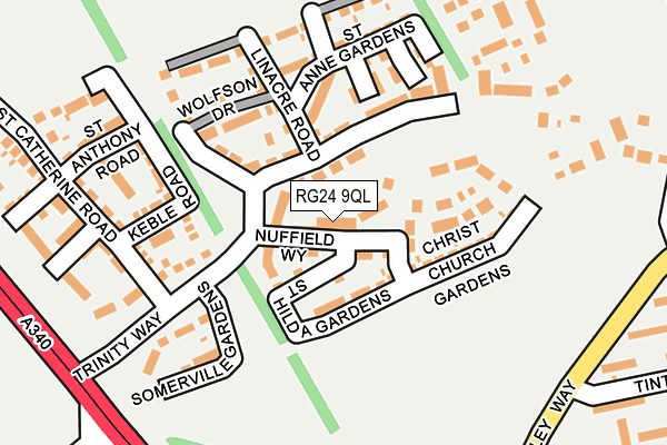 RG24 9QL map - OS OpenMap – Local (Ordnance Survey)