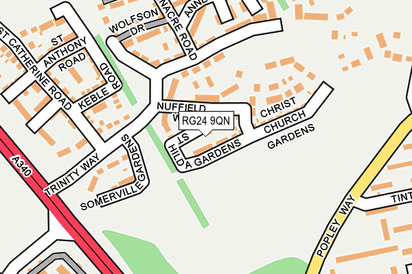 RG24 9QN map - OS OpenMap – Local (Ordnance Survey)