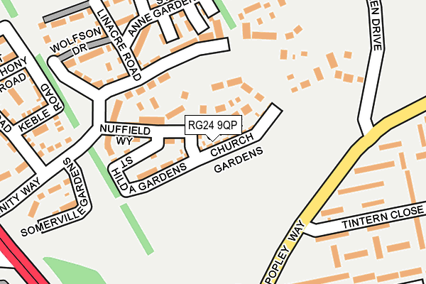 RG24 9QP map - OS OpenMap – Local (Ordnance Survey)