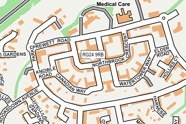 RG24 9RB map - OS OpenMap – Local (Ordnance Survey)