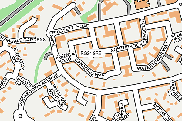 RG24 9RE map - OS OpenMap – Local (Ordnance Survey)