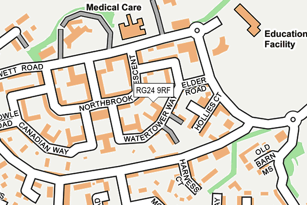 RG24 9RF map - OS OpenMap – Local (Ordnance Survey)