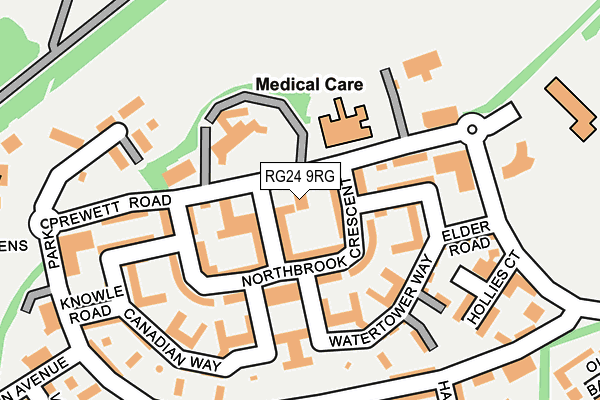 RG24 9RG map - OS OpenMap – Local (Ordnance Survey)