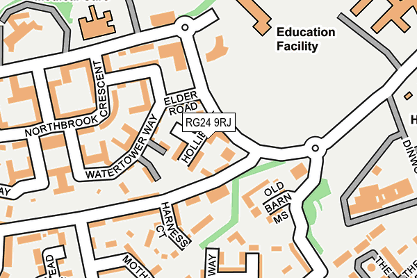 RG24 9RJ map - OS OpenMap – Local (Ordnance Survey)
