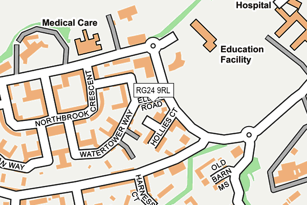 RG24 9RL map - OS OpenMap – Local (Ordnance Survey)