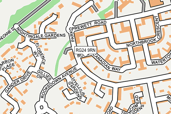 RG24 9RN map - OS OpenMap – Local (Ordnance Survey)