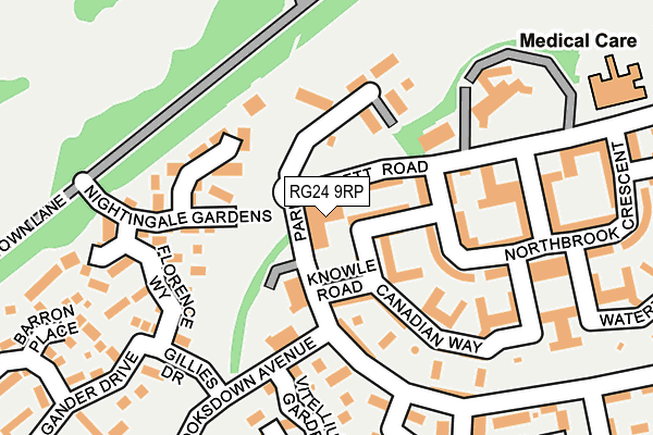 RG24 9RP map - OS OpenMap – Local (Ordnance Survey)