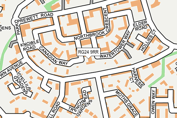 RG24 9RR map - OS OpenMap – Local (Ordnance Survey)
