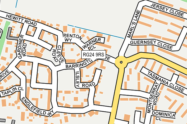 RG24 9RS map - OS OpenMap – Local (Ordnance Survey)