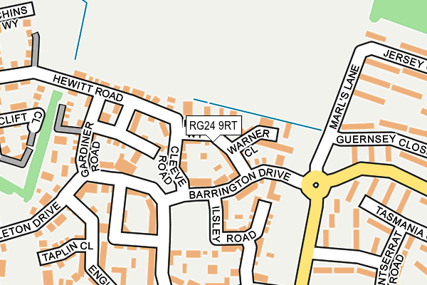 RG24 9RT map - OS OpenMap – Local (Ordnance Survey)