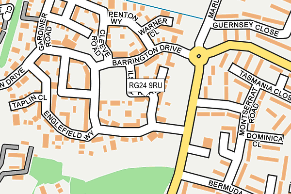 RG24 9RU map - OS OpenMap – Local (Ordnance Survey)