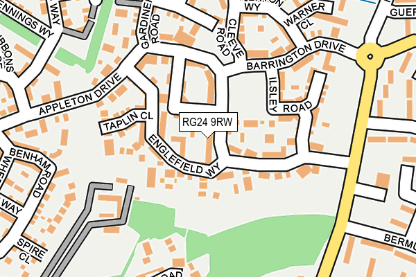 RG24 9RW map - OS OpenMap – Local (Ordnance Survey)