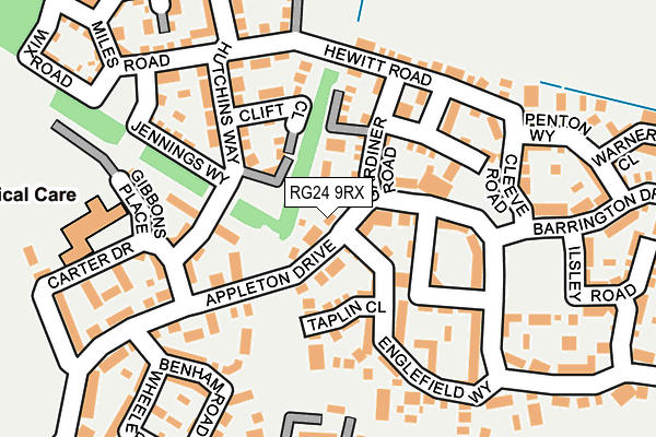 RG24 9RX map - OS OpenMap – Local (Ordnance Survey)