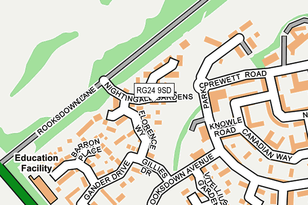 RG24 9SD map - OS OpenMap – Local (Ordnance Survey)