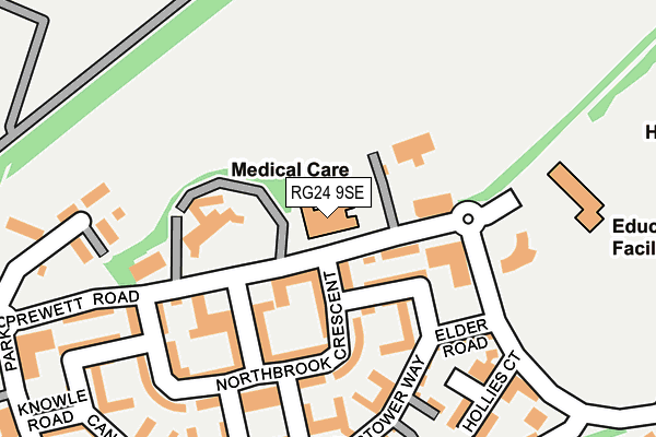 RG24 9SE map - OS OpenMap – Local (Ordnance Survey)