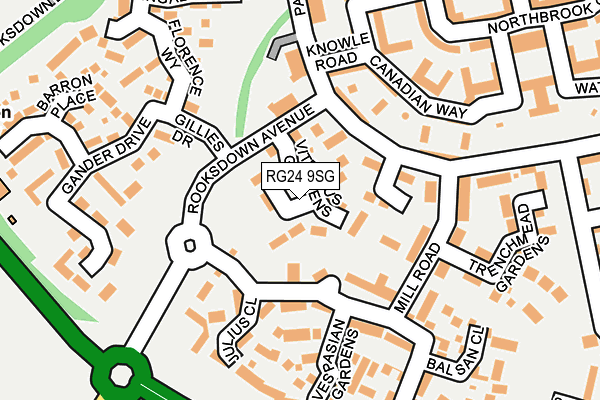 RG24 9SG map - OS OpenMap – Local (Ordnance Survey)