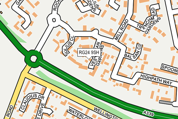 RG24 9SH map - OS OpenMap – Local (Ordnance Survey)