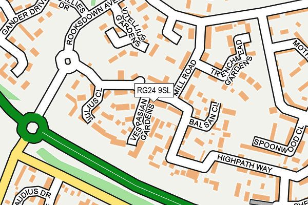 RG24 9SL map - OS OpenMap – Local (Ordnance Survey)