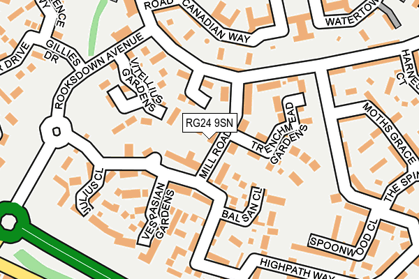 RG24 9SN map - OS OpenMap – Local (Ordnance Survey)