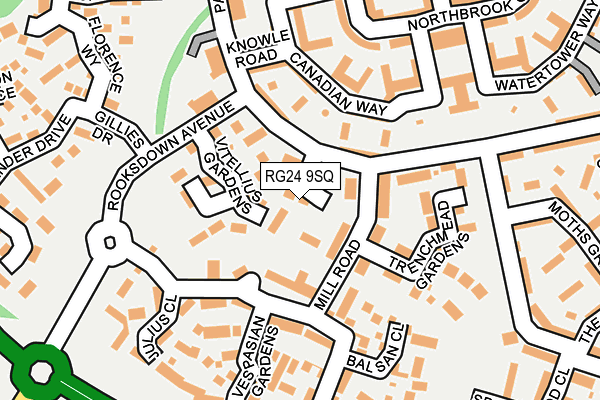 RG24 9SQ map - OS OpenMap – Local (Ordnance Survey)