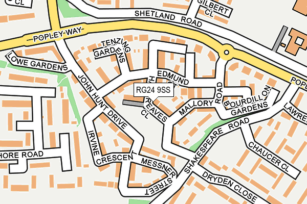 RG24 9SS map - OS OpenMap – Local (Ordnance Survey)