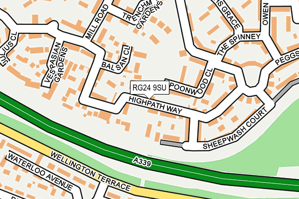 RG24 9SU map - OS OpenMap – Local (Ordnance Survey)