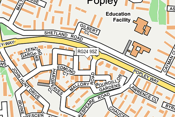 RG24 9SZ map - OS OpenMap – Local (Ordnance Survey)