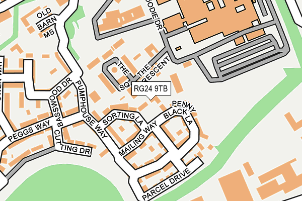 RG24 9TB map - OS OpenMap – Local (Ordnance Survey)