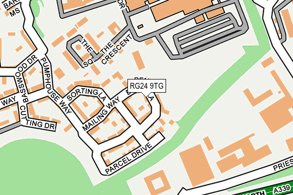 RG24 9TG map - OS OpenMap – Local (Ordnance Survey)