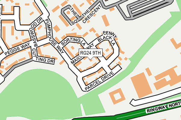 RG24 9TH map - OS OpenMap – Local (Ordnance Survey)