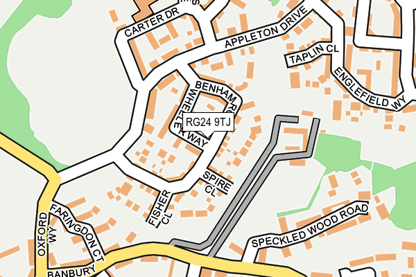 RG24 9TJ map - OS OpenMap – Local (Ordnance Survey)