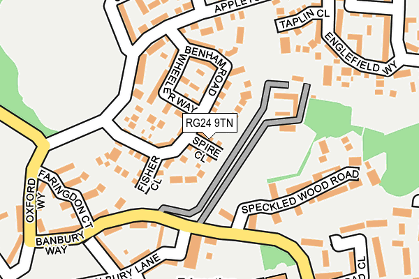 RG24 9TN map - OS OpenMap – Local (Ordnance Survey)