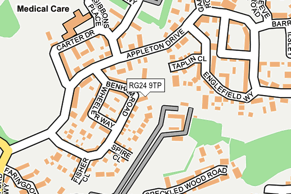 RG24 9TP map - OS OpenMap – Local (Ordnance Survey)