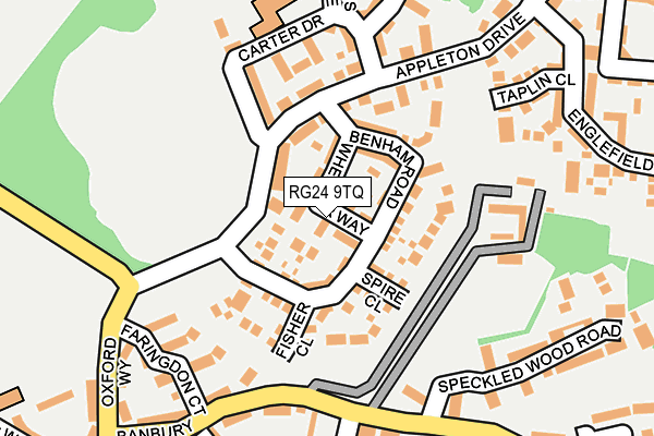 RG24 9TQ map - OS OpenMap – Local (Ordnance Survey)