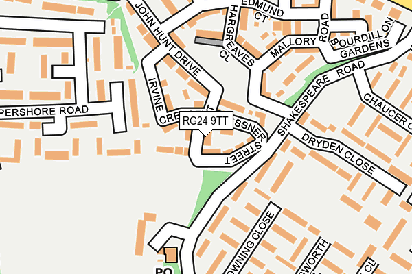 RG24 9TT map - OS OpenMap – Local (Ordnance Survey)