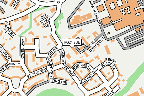 RG24 9UE map - OS OpenMap – Local (Ordnance Survey)