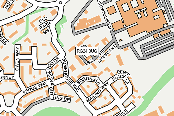 RG24 9UG map - OS OpenMap – Local (Ordnance Survey)