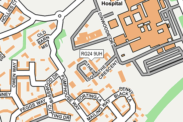 RG24 9UH map - OS OpenMap – Local (Ordnance Survey)