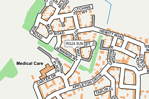 RG24 9UN map - OS OpenMap – Local (Ordnance Survey)
