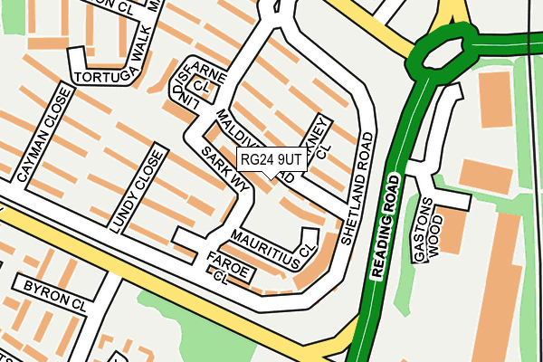 RG24 9UT map - OS OpenMap – Local (Ordnance Survey)