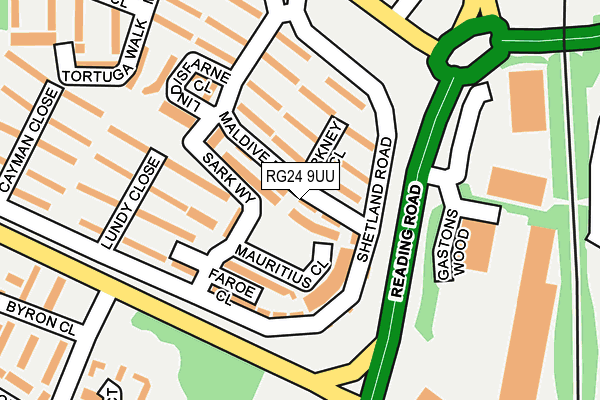 RG24 9UU map - OS OpenMap – Local (Ordnance Survey)