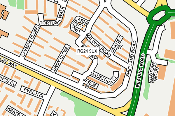 RG24 9UX map - OS OpenMap – Local (Ordnance Survey)