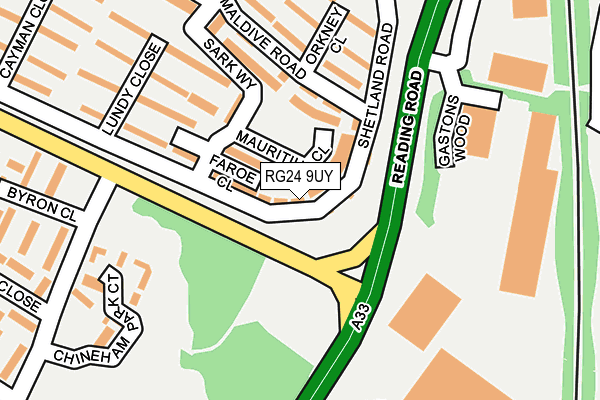 RG24 9UY map - OS OpenMap – Local (Ordnance Survey)