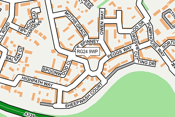 RG24 9WP map - OS OpenMap – Local (Ordnance Survey)