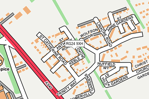 RG24 9XH map - OS OpenMap – Local (Ordnance Survey)